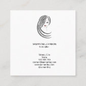 Braids Braided Hair Afro American Women Business C Quadratische Visitenkarte (Rückseite)