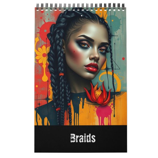 Braids Fantasy Modern Art Calendar Kalender (Titelbild)