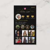 Braids Hair Influencer Photo Social Media QR Code  Visitenkarte (Rückseite)