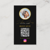 Braids Hair Influencer Photo Social Media QR Code  Visitenkarte (Vorderseite)