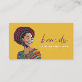 Braids Hair Stylist Moderner Retro Visitenkarte (Vorderseite)