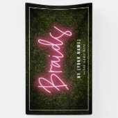 Braids Neon Boxwood Hair Salon Kosmetologe  Banner (Vertikal)