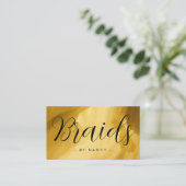 Braids Typografie Visitenkarte (Stehend Vorderseite)