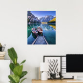 Braies Lake | Dolomiten Alpen, Italien Poster (Heimbüro)