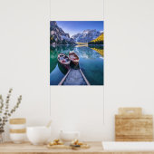 Braies Lake | Dolomiten Alpen, Italien Poster (Küche)