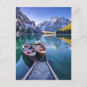Braies Lake Dolomiten Alpen, Italien Postkarte