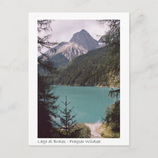 Braies Lake Postkarte (Vorderseite)