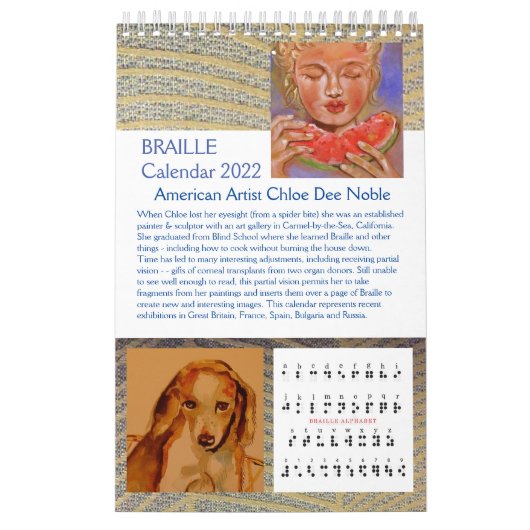 Braille 2022 von Chloe Dee Noble - Kalender (Titelbild)