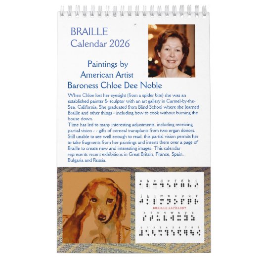 Braille 2026 von Chloe Dee Noble - Kalender (Titelbild)