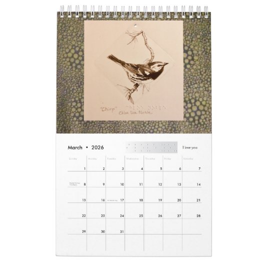 Braille 2026 von Chloe Dee Noble - Kalender (Mär 2026)