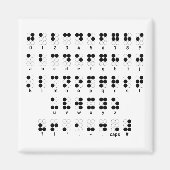 Braille-Alphabet-blinde Buchstaben Magnet (Vorne)