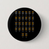Braille Alphabet Blinde Kunst Button (Vorderseite)