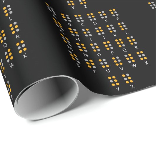 Braille Alphabet Blinde Kunst Geschenkpapier (Rolleneckpunkt)
