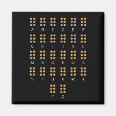Braille Alphabet Blinde Kunst Magnet (Vorne)