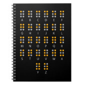 Braille Alphabet Blinde Kunst Notizblock (Vorderseite)