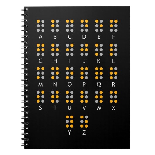 Braille Alphabet Blinde Kunst Notizblock (Vorderseite)