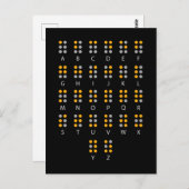 Braille Alphabet Blinde Kunst Postkarte (Vorne/Hinten)
