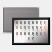 Braille Alphabet Magnet (Vorderseite/Rückseite)