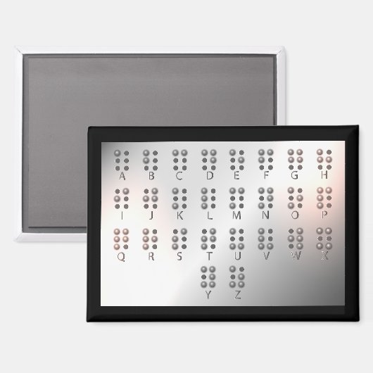 Braille Alphabet Magnet (Vorderseite/Rückseite)