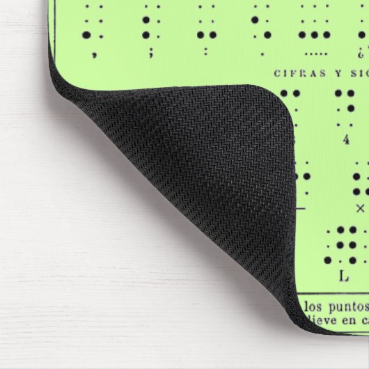 Braille Alphabet Mouse Pad Mousepad (Ecke)
