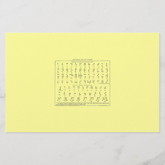 Braille Alphabet Stationary Briefpapier (Vorderseite)