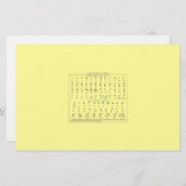 Braille Alphabet Stationary Briefpapier (Vorne/Hinten)