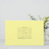 Braille Alphabet Stationary Briefpapier (Stehend Vorderseite)