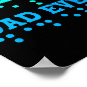 Braille Blind Awareness Best Vater Ever _1 Poster (Ecke)