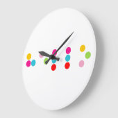 Braille blinde Alphabete Buchstaben hello Große Wanduhr (Winkel)