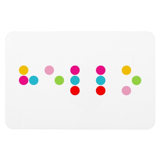 Braille blinde Alphabete Buchstaben hello Magnet (Horizontal)