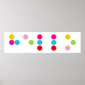 Braille blinde Alphabete Buchstaben hello Poster (Vorne)