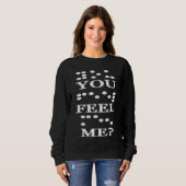 Braille Dots Pattern Literacy Blind Awareness Sweatshirt (Vorne ganz)