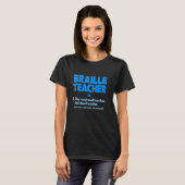 Braille-Lehrer VI Sehbehinderter Professor Bildung T-Shirt (Vorne ganz)