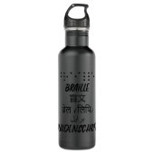 Braille Premium Edelstahlflasche (Vorderseite)
