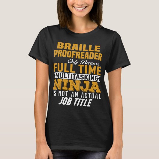 Braille Proofreader T-Shirt (Vorderseite)