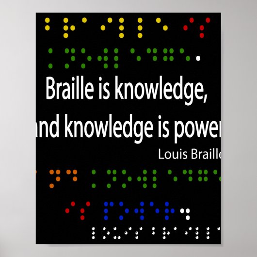 Braille-Schrift Poster (Vorne)