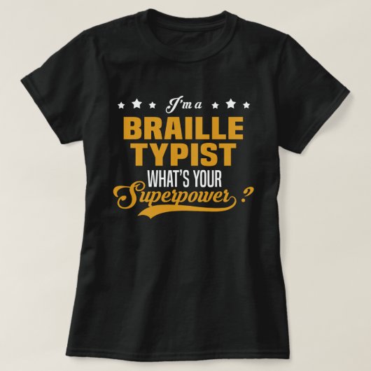 Braille Typist T-Shirt (Design vorne)