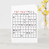 Brailledoku Karte (Gelbe Blume)