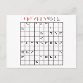 Brailledoku Postkarte (Vorderseite)