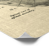 Brain Anatomy Art #1 mit Cream Background Poster (Ecke)