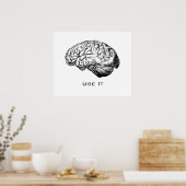 Brain Anatomy - Use It Poster (Küche)