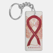 Brain Aneurysm Angel Awareness Ribbon Schlüsselanh Schlüsselanhänger (Vorderseite links)