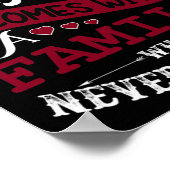 Brain Aneurysm Awareness Burgundy Ribbon Family Su Poster (Ecke)