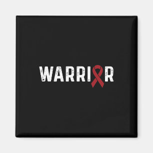 Brain Aneurysm Awareness Burgundy Ribbon Krieger Magnet