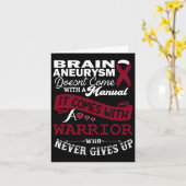 Brain Aneurysm Awareness Burgundy Ribbon Krieger S Karte (Gelbe Blume)