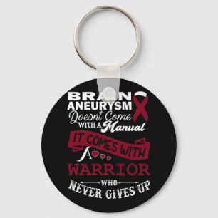 Brain Aneurysm Awareness Burgundy Ribbon Krieger S Schlüsselanhänger