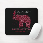 Brain Aneurysm Awareness Burgundy Ribbon Mousepad (Mit Mouse)