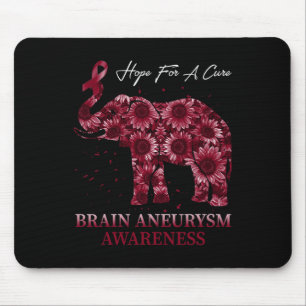 Brain Aneurysm Awareness Burgundy Ribbon Mousepad