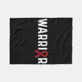 Brain Aneurysm Awareness Burgundy Ribbon Warrior  Fleecedecke (Vorderseite (Horizontal))