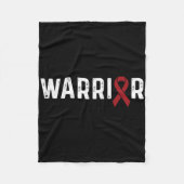 Brain Aneurysm Awareness Burgundy Ribbon Warrior Fleecedecke (Vorderseite)